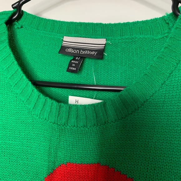 Allison Brittney Green Ugly Christmas Sweater M - Picture 2 of 8
